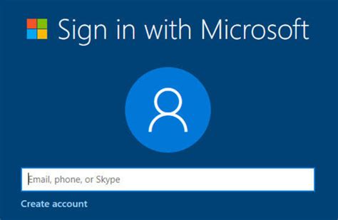 Microsoft account .